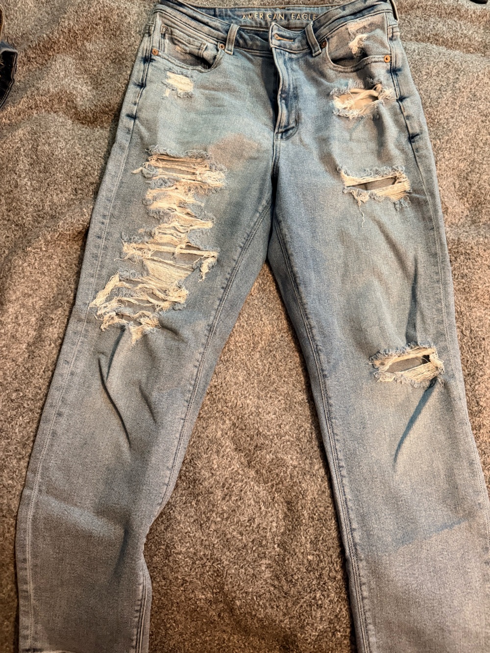 Light Blue Distressed Women's Jeans